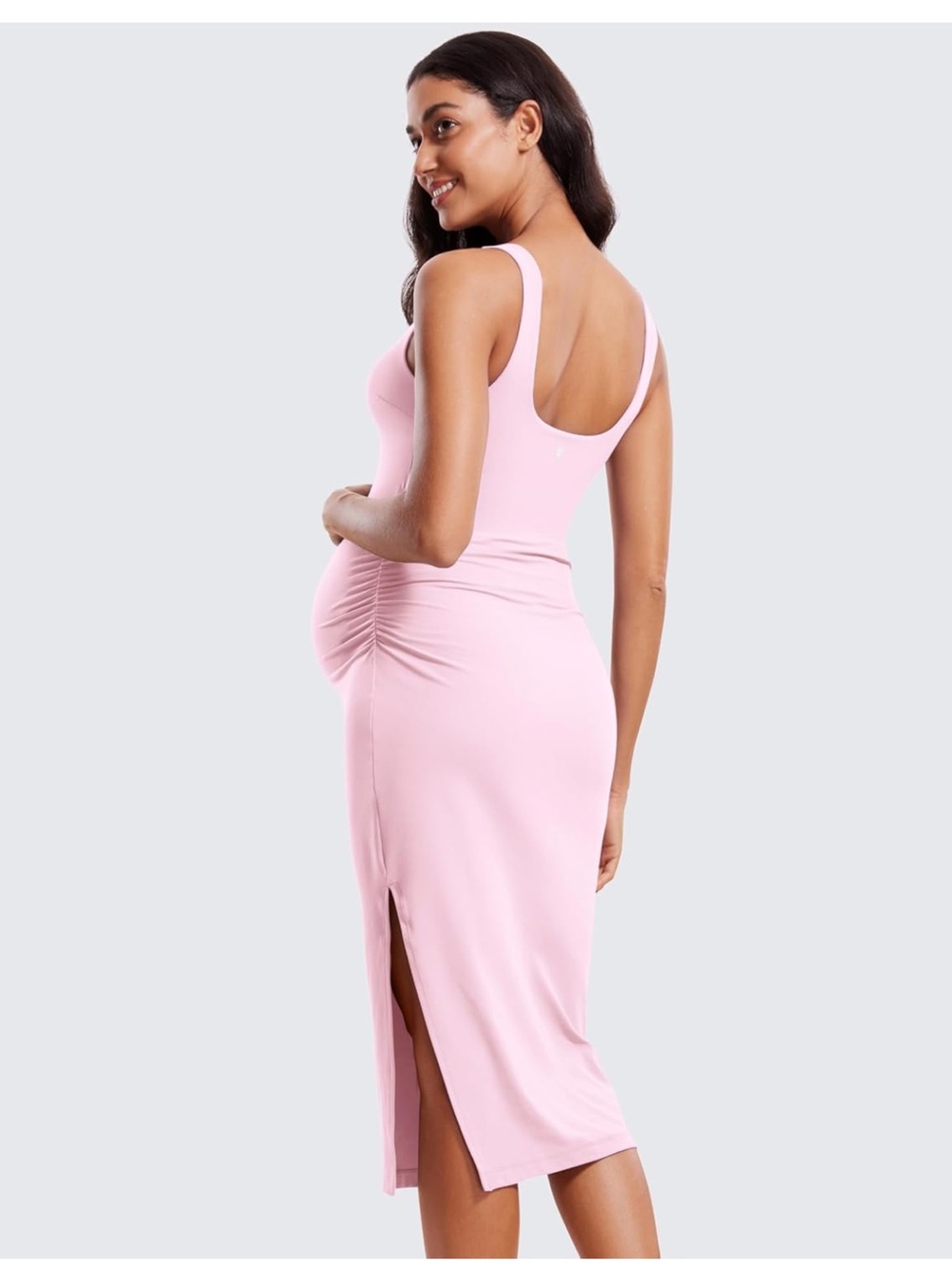 BLACK Crz Yoga Butterluxe Sleeveless Maternity Dress